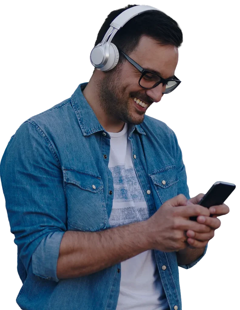 guy listening to forstall podcast